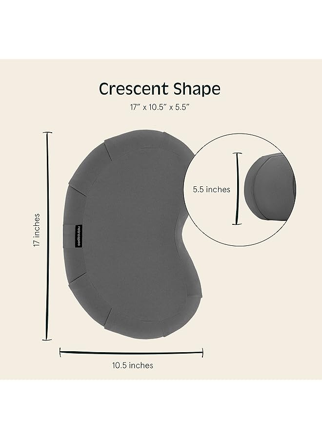 Retrospec Sedona Zafu Meditation Cushion Filled w/ Buckwheat Hulls Yoga Pillow for Meditation Practices Machine Washable 100% Cotton Cover & Durable Carry Handle Round & Crescent - Image 4