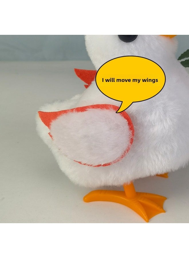 Electric Plush Duckling Quack Quack Toy Can Walk Can Call Can Move Machine Simulation Plush Duckling Electronic Pet-Color:Chip Chick (white) Simulated Barking Sound  - Image 4