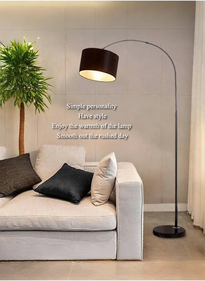 Tiokkss - Floor Lamps for Living Room, Modern Standing Lamp with Remote Control, Tall Reading Lamp with Brightness Adjustable 5 Color Temperatures for Bedroom, Office Bulb Included Black 185x100 cm - Image 1