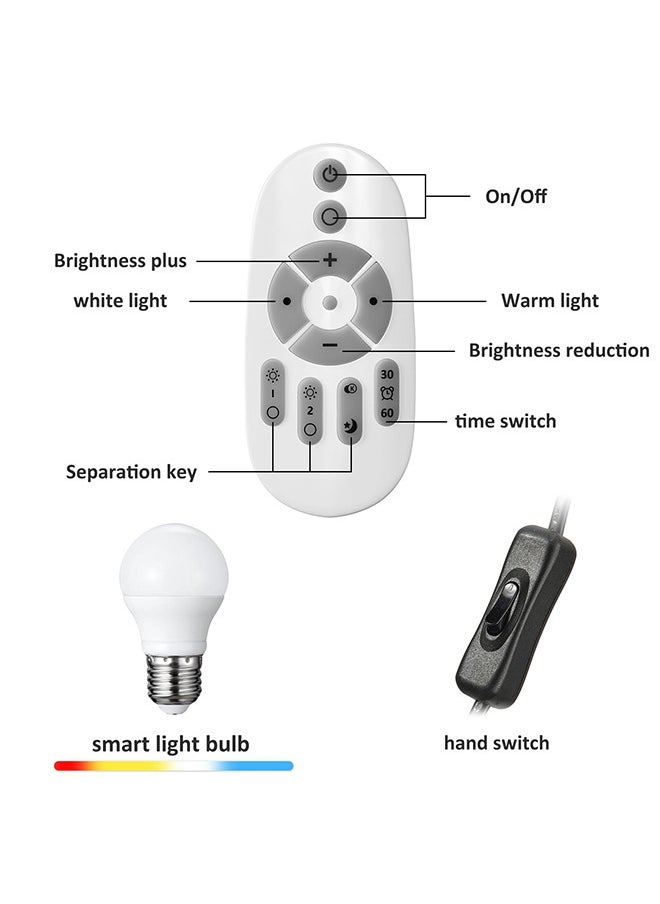 Tiokkss - Floor Lamps for Living Room, Modern Standing Lamp with Remote Control, Tall Reading Lamp with Brightness Adjustable 5 Color Temperatures for Bedroom, Office Bulb Included Black 185x100 cm - Image 1