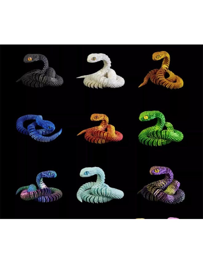 3D Printing Viper Sanke Ornament Landscape Decoration Crafts Joints Movable Creative Hand Decorative Snake Ornament - Image 2