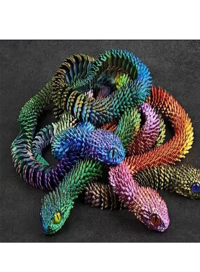 3D Printing Viper Sanke Ornament Landscape Decoration Crafts Joints Movable Creative Hand Decorative Snake Ornament - Image 3