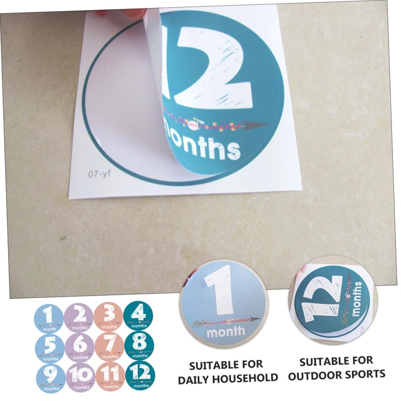 12pcs Newborn Photo Stickers Month Markers Scrapbooking Keepsakes First Year Memories - Image 5