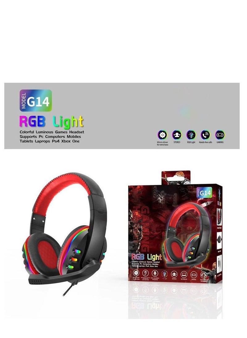 FEND Colorful Luminous Gaming Headset for PC Computer Mobiles Tablets Laptops Ps4 Xbox One - Image 2
