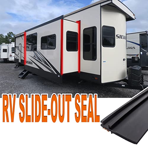 Wankic RV Slide Out Seal Wiper Black Rubber 1/2 x 2.75 inch x 35' Replacement Weather Stripping for RV Camper Slideout System # 018-341 - Image 2