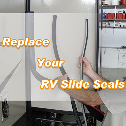 Wankic RV Slide Out Seal Wiper Black Rubber 1/2 x 2.75 inch x 35' Replacement Weather Stripping for RV Camper Slideout System # 018-341 - Image 5