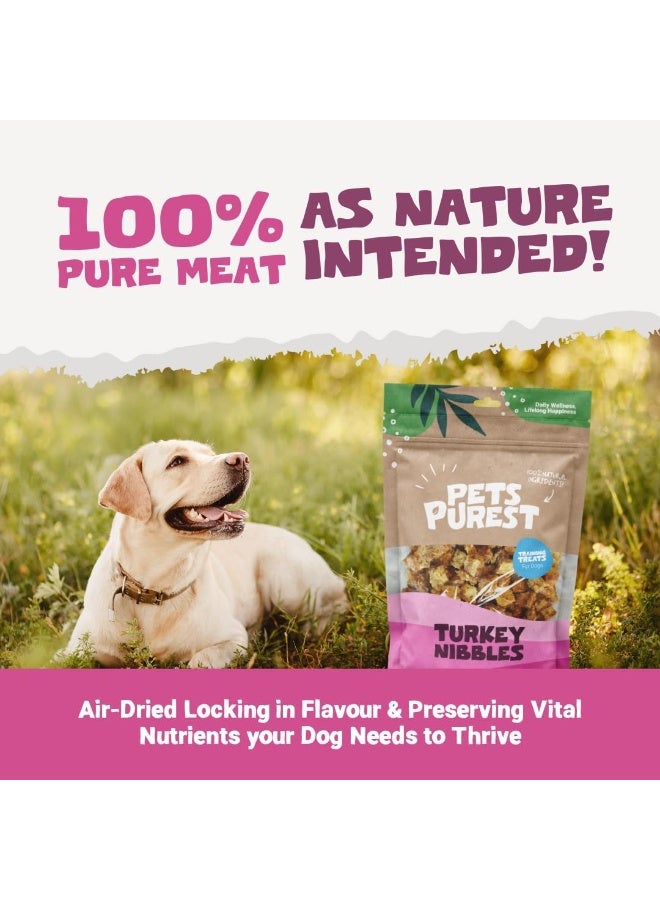 Pets Purest Turkey Nibble Dog Treats, Air-Dried Dog Training Treats - 100% Natural, Grain Free, Low Fat, Raw Dog Treats for Puppy, Adult & Senior - 100g - Image 3