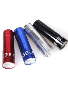 9led Uv Multi-function Mini Flashlight Ultraviolet Currency Detector Compact Handheld Torch Light Purple Light Small Flashlight-Color:Black Single Flashlight Bare Metal