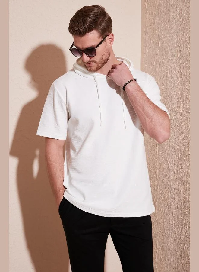 بوراتي تيشيرت قطن بقبعة مقاس كبير رجالي بوراتي