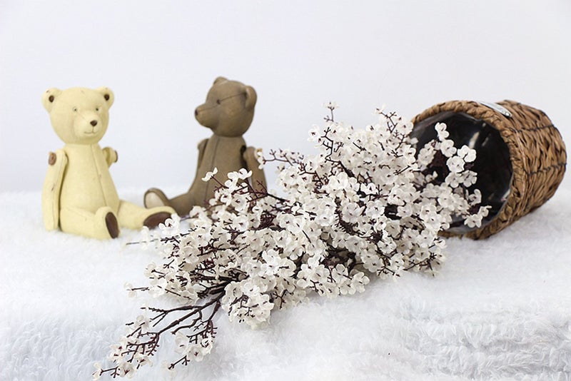 JAKY Global 20pcs Babys Breath Artificial Flowers Gypsophila Bouquet Bulk Fake Spring Silk Small Flowers Real Touch Faux Floral for Home Bedroom Kitchen Garden Wedding Christmas Party DIY Decor (White) - Image 5