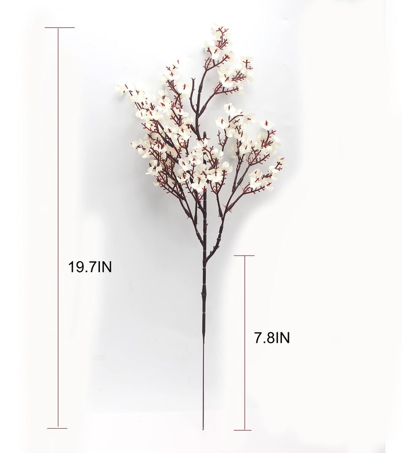 JAKY Global 20pcs Babys Breath Artificial Flowers Gypsophila Bouquet Bulk Fake Spring Silk Small Flowers Real Touch Faux Floral for Home Bedroom Kitchen Garden Wedding Christmas Party DIY Decor (White) - Image 3