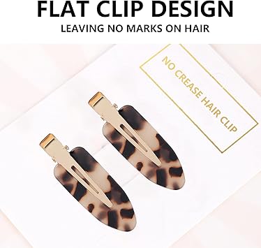 Yinhing No Bend Hair Clip No Crease Duckbill Hair Clips No Crease Hair Clips Bangs Hair Clip No Dent Hair Barrettes Styling Duckbill ClipsLeopard - Image 5