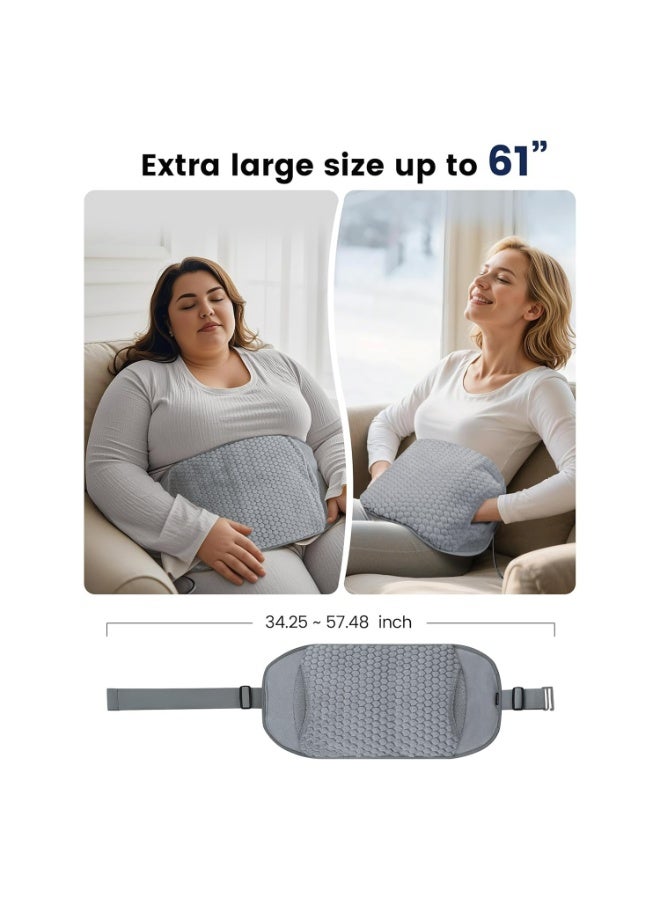 Comfier CF-6413 Heated Waist Belt with Vibration Massage, Extra Large Heating Pad Wrap for Back & Waist, Adjustable Heat Levels, Plush Fabric, Auto Shut-Off Timer - Image 5