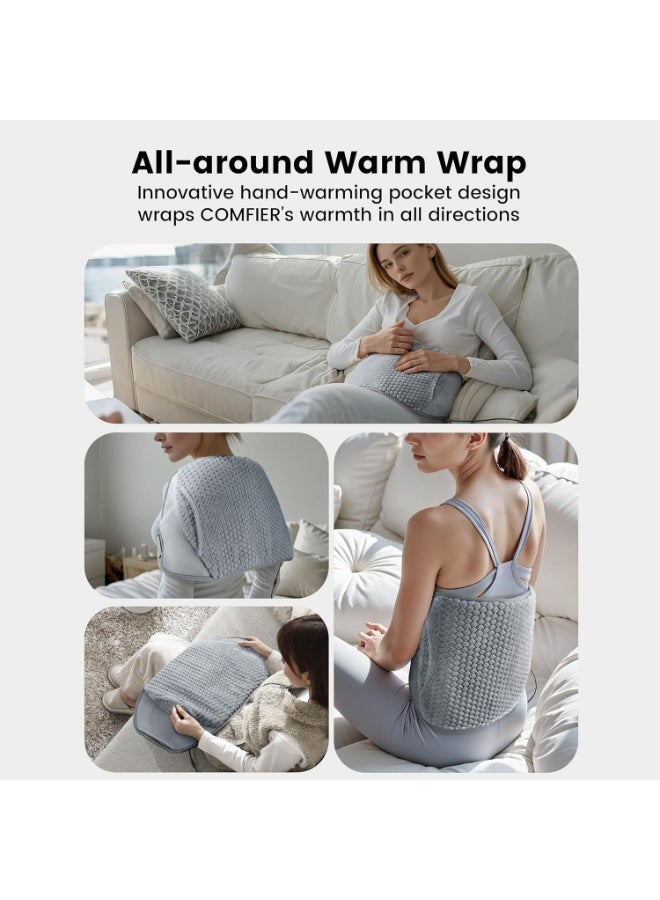 Comfier CF-6413 Heated Waist Belt with Vibration Massage, Extra Large Heating Pad Wrap for Back & Waist, Adjustable Heat Levels, Plush Fabric, Auto Shut-Off Timer - Image 2