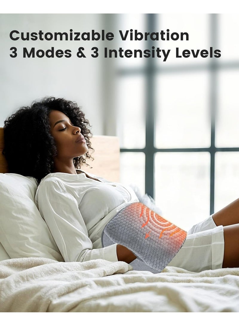 Comfier CF-6413 Heated Waist Belt with Vibration Massage, Extra Large Heating Pad Wrap for Back & Waist, Adjustable Heat Levels, Plush Fabric, Auto Shut-Off Timer - Image 4