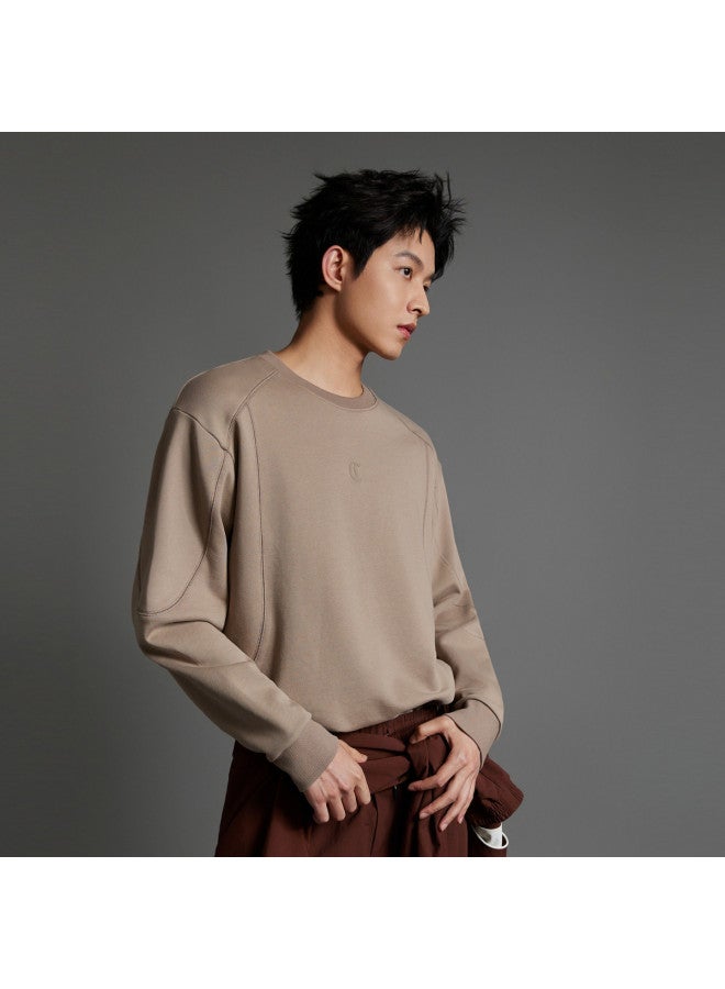 Cabbeen Raglan Sleeve Sweatshirt Men Creative Split Line High-frequency Logo 26 Spring Long Sleeve Sweatshirt - Image 5