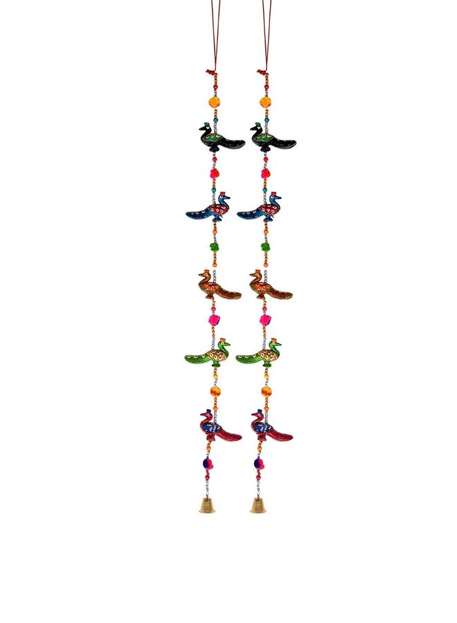 Monk wish Decorative Peacock Door Hangings Home Decor (96 CM) -Set of 2 - Image 4