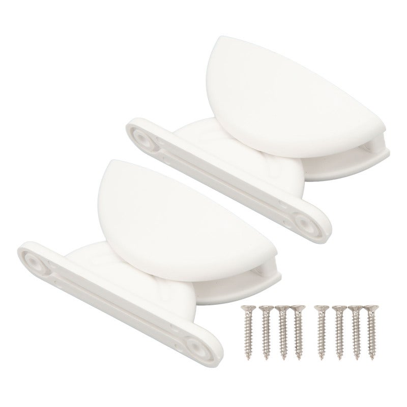 RV Door Retainer Kit: White Durable Nylon - Enhanced Safety Door Stop for RVs, Trailers, Campers, Motorhomes - Image 1