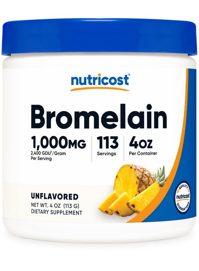 مسحوق بروميلين نيوتريكوست 4 أونصة - غير معدّل وراثيًا، نباتي، خالٍ من الجلوتين - Image 1