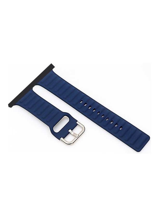 NIBEMINENT Replacement Strap Watchband For Apple Watch Series 7 45mm/6 & SE 5 4 44mm/3 2 1 42mm Blue - Image 1