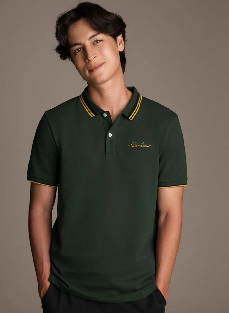 Men's Classic Slim Fit Polo with Signature Embroidery