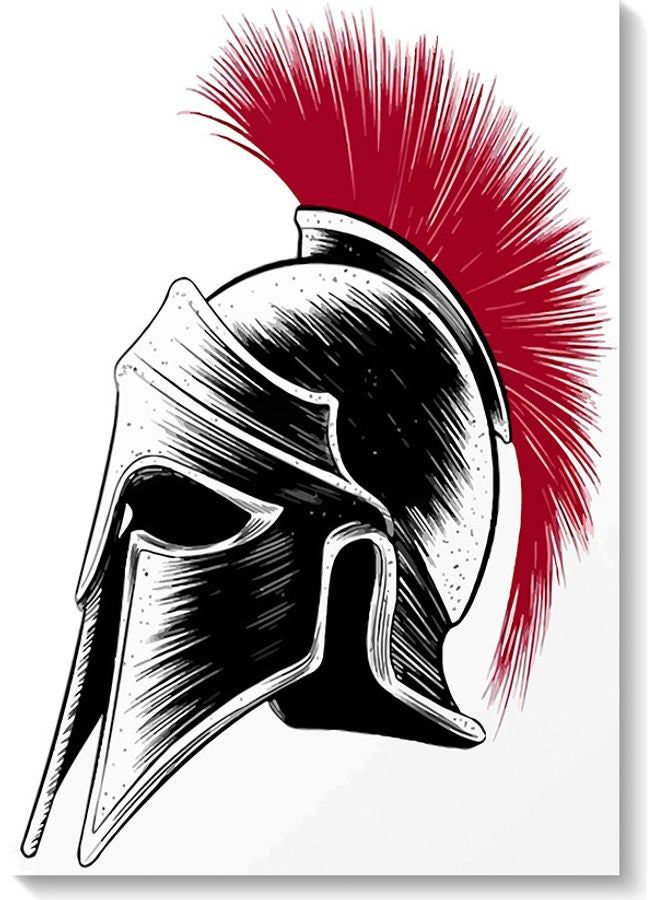 RYN Spartan Mask Wall Art Multicolour 40x60cm - Image 2