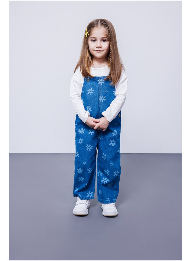 DeFacto Babygirl Regular Fit Sleeveless Denim Overalls  - Image 1
