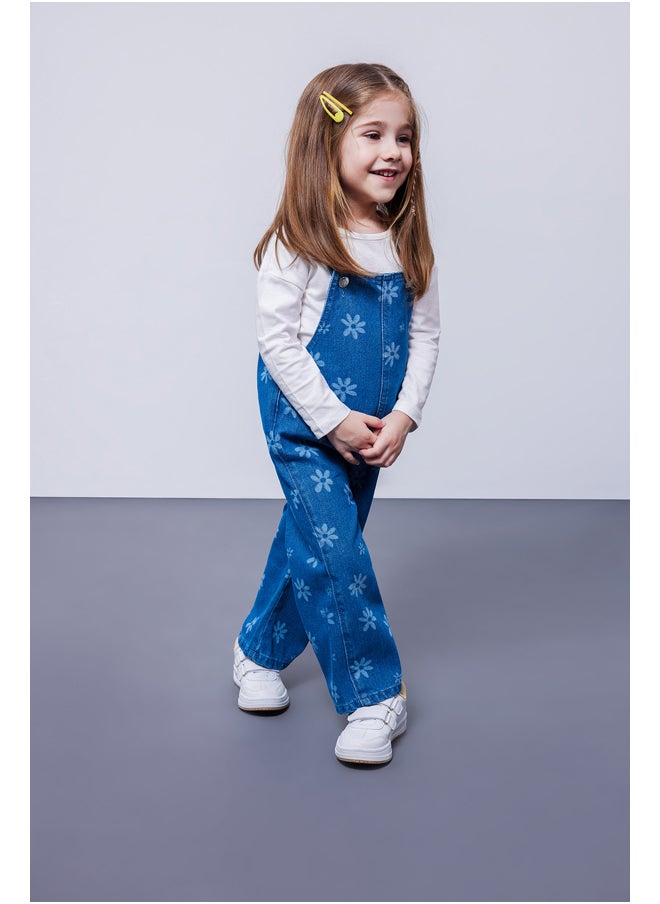 DeFacto Babygirl Regular Fit Sleeveless Denim Overalls  - Image 5