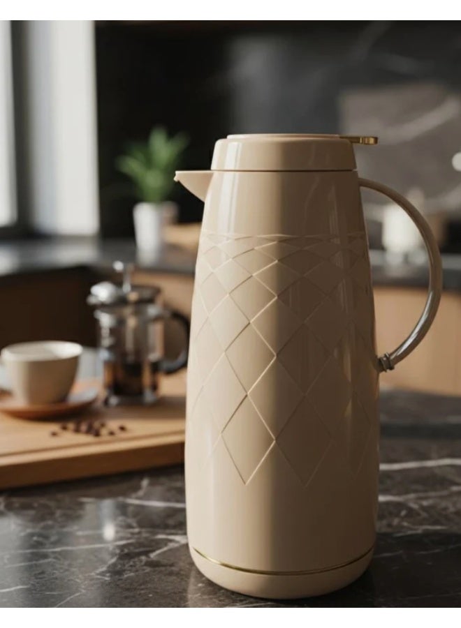 AKDC Taminoo 2 Litre Vacuum Flask Brown Color – Premium Quality, Strong Handle & Elegant Finish - Image 1