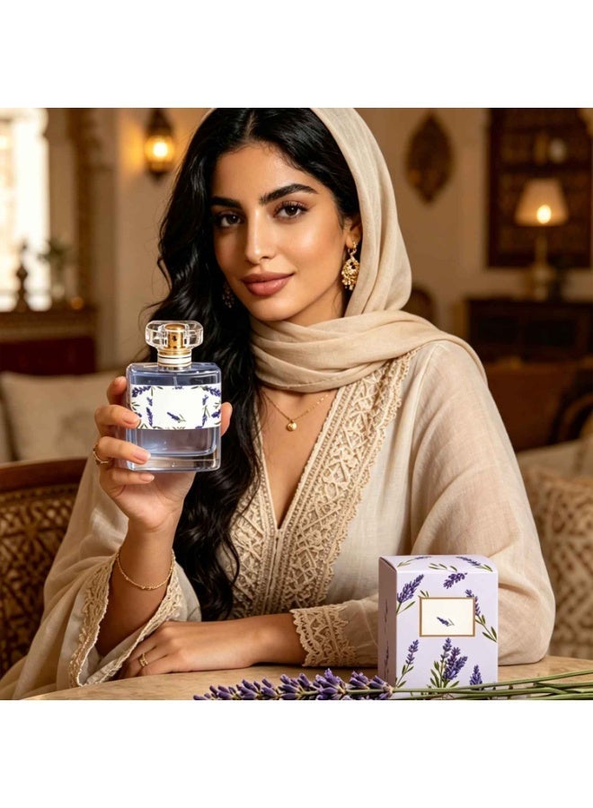 زيت عطري يدوم طويلاً ٥٠ مل للنساء، عطر زهري فاخر مع الخزامى والمسك، رائحة راقية، مثالي للمناسبات المسائية والرومانسية - Image 3