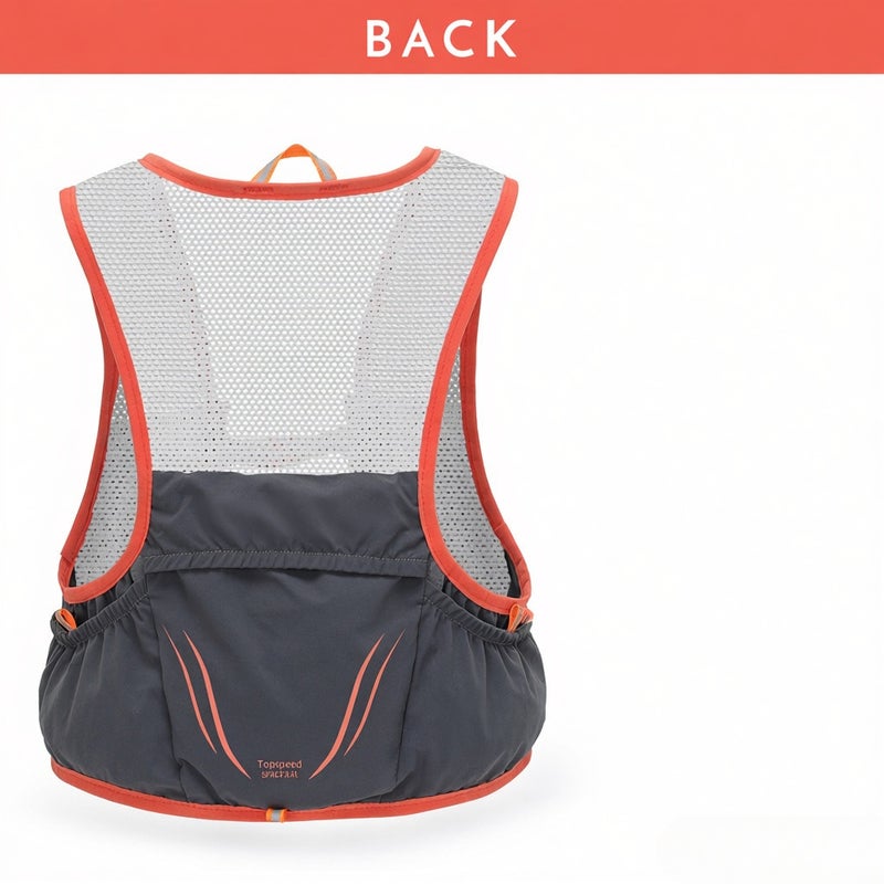 Outdoor Running Backpack with Two Water Bladders Bicycle Backpack Sports Vest Ultralight Riding Bag Women Men Breathable Jogging Sport Backpack Soft Water Flask For Camping Hiking Cycling Sport Bag - Image 2