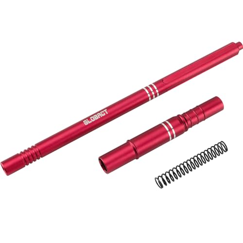 GLOBACT Aluminum Center Slider Driveshaft Set for ARRMA 18 Mojave 4X4 4S BLX Upgrade Parts Replace ARRMA ARA311170 Red - Image 1