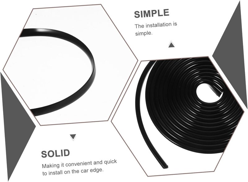 2pcs Self-Adhesive Car Door Stylish Rubber Trim for Vehicle Easy Installation Edge Protectors - Image 3