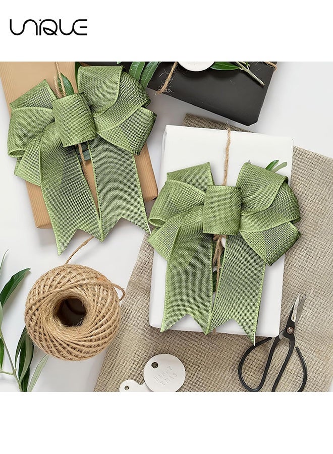 يونيك الشريط الأخضر الحكيم-2.5 بوصة × 10 ياردات الشريط السلكي المنسوجة الشريط الطبيعي-الشريط الشريط للديكور المنزلي ، تغليف الهدايا ، إكليل من الزهور ، الديكور في الهواء الطلق ، الحرف اليدوية - Image 4
