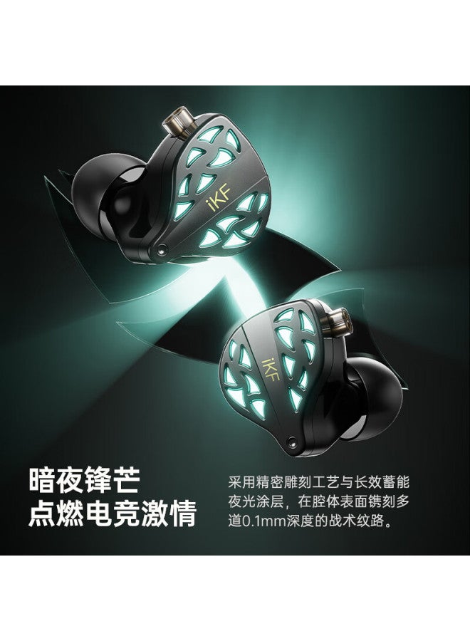 Ikf Night Festival [gaming Hifi] Wired In-ear Gaming Headset Fps Esports High-definition Microphone Audiophile Earphones 3.5mm Valorant Delta Cs Mobile Game