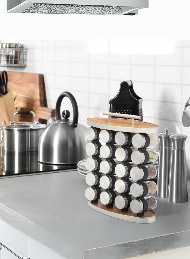 شي ون طقم برطمانات توابل 20 قطعة مع رف توابل - Image 1