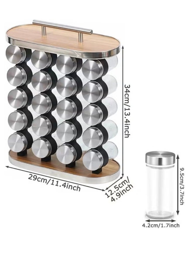 شي ون طقم برطمانات توابل 20 قطعة مع رف توابل - Image 2