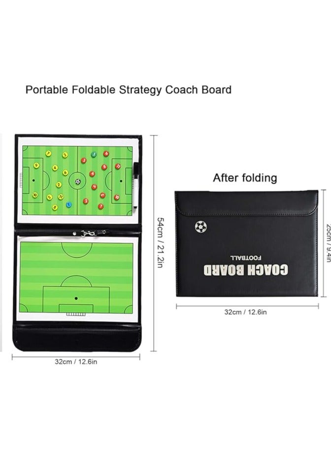 Generic TXENCEX Football Coaching Board Coaches Clipboard Tactical Magnetic Board Kit,Portable Strategy Coach Board with Dry Erase, Marker Pen and Zipper Bag - Image 1