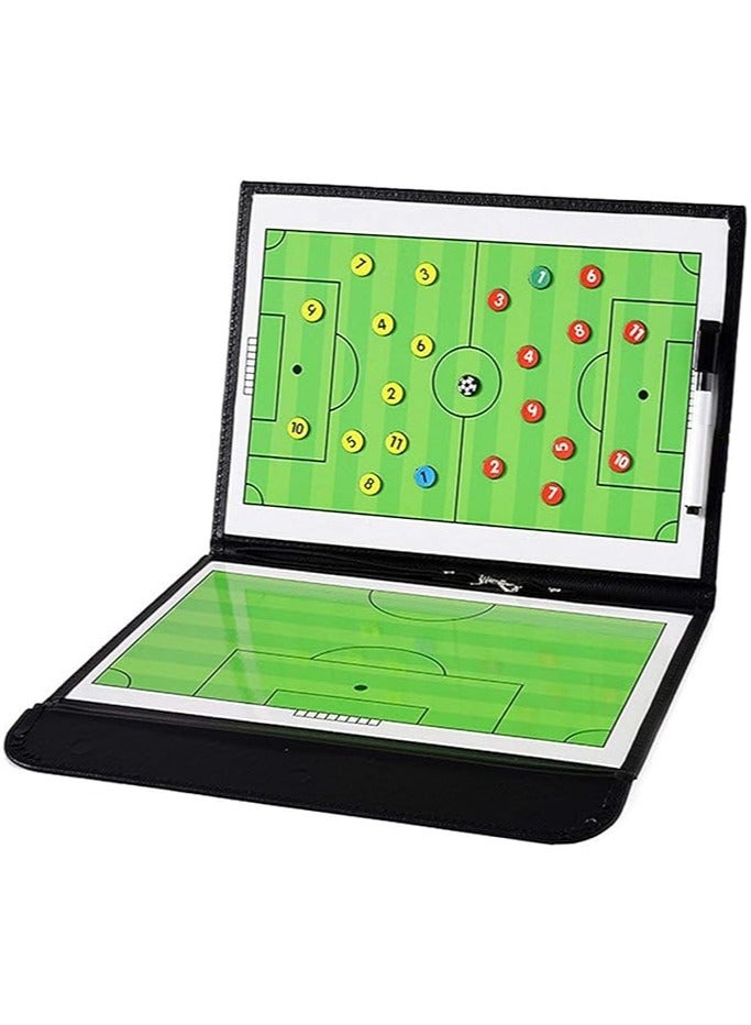 Generic TXENCEX Football Coaching Board Coaches Clipboard Tactical Magnetic Board Kit,Portable Strategy Coach Board with Dry Erase, Marker Pen and Zipper Bag - Image 2