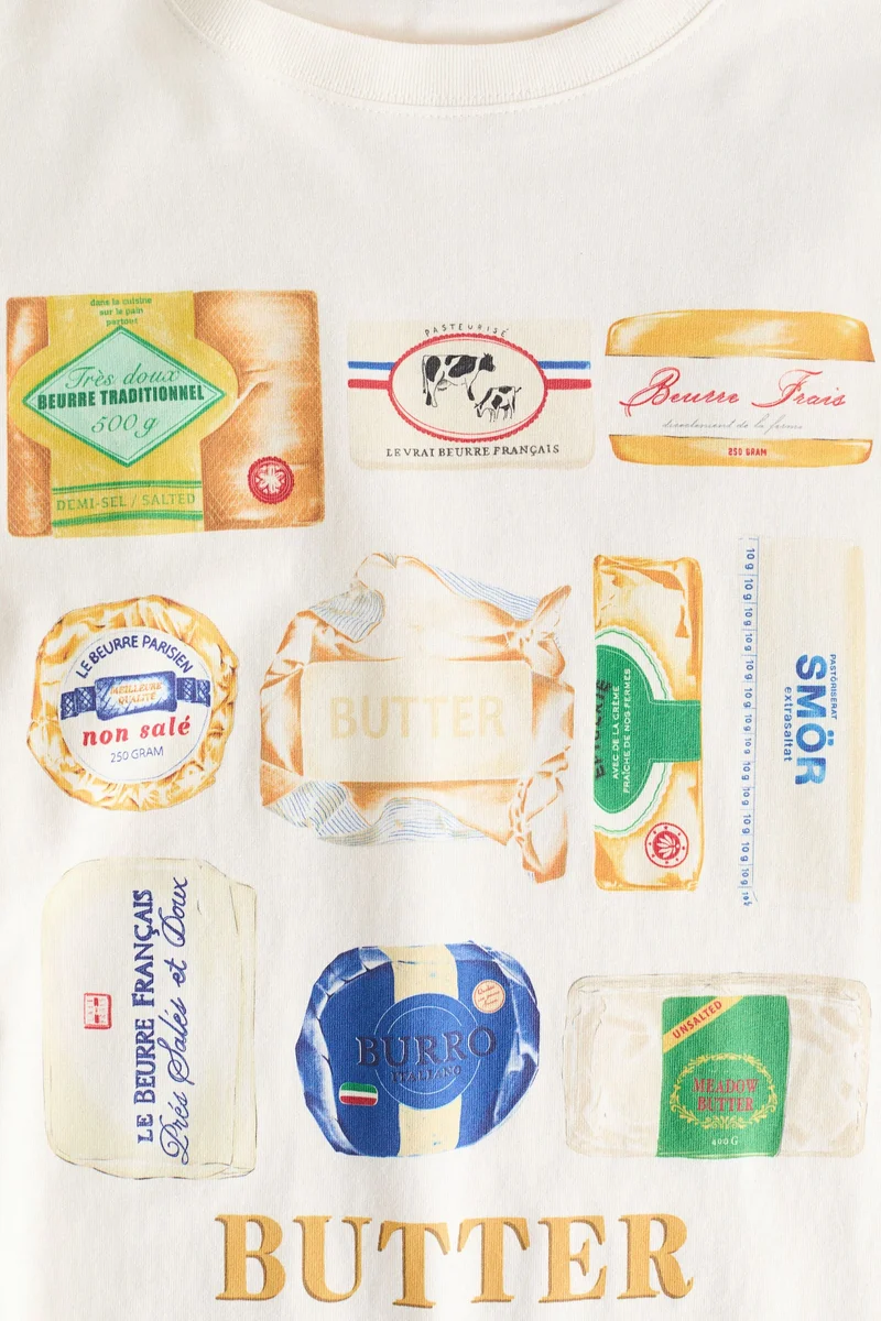 H&M Oversized print-motif T-shirt