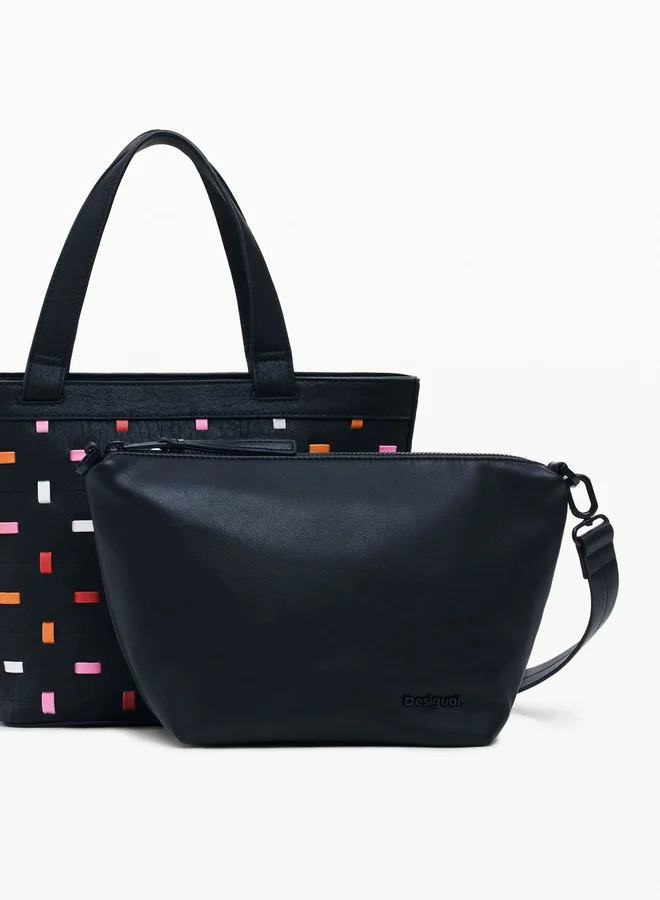 DESIGUAL Cut-Out Shopper Bag