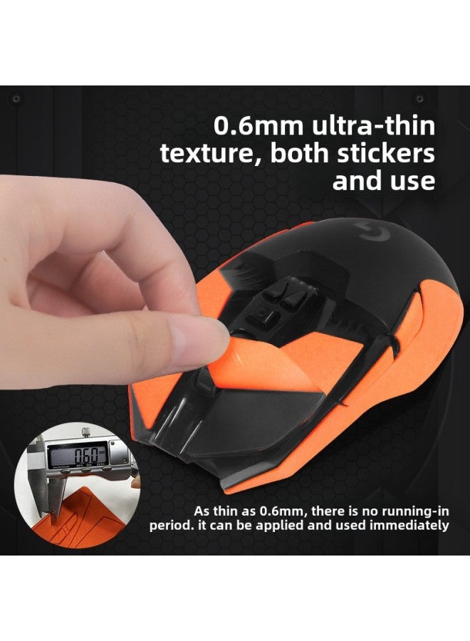 Mouse Anti-Slip Sticker Logitech G903 Special Side Absorbent Sticker HeroLOL Sticker G900 Film Color Change Full Bag-Color: Black Suede Anti-slip Stickers ] - Image 4