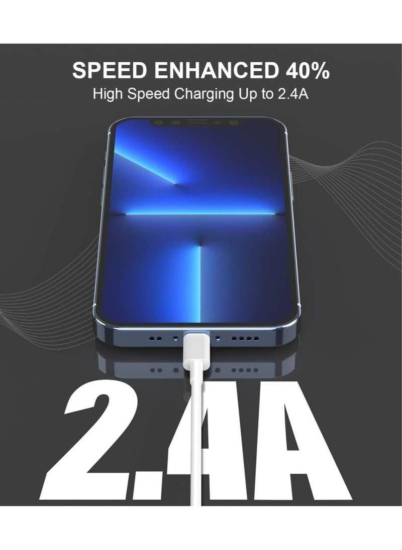 Raxoom 2pack 6ft iPhone Charger, [Apple MFi Certified] Long iPhone Charger Cord 10 ft, Apple Lightning to USB Cable, 10 Foot Fast Charging Cords for iPhone Charger 14/13/12/11/13 Pro/13 Max/X/XS/XR/XS - Image 3