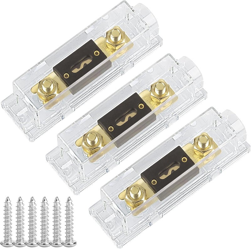 Hamolar 250A ANL Fuse Block Kit with 3 Fuses for Car Audio and Truck DIY - Image 1