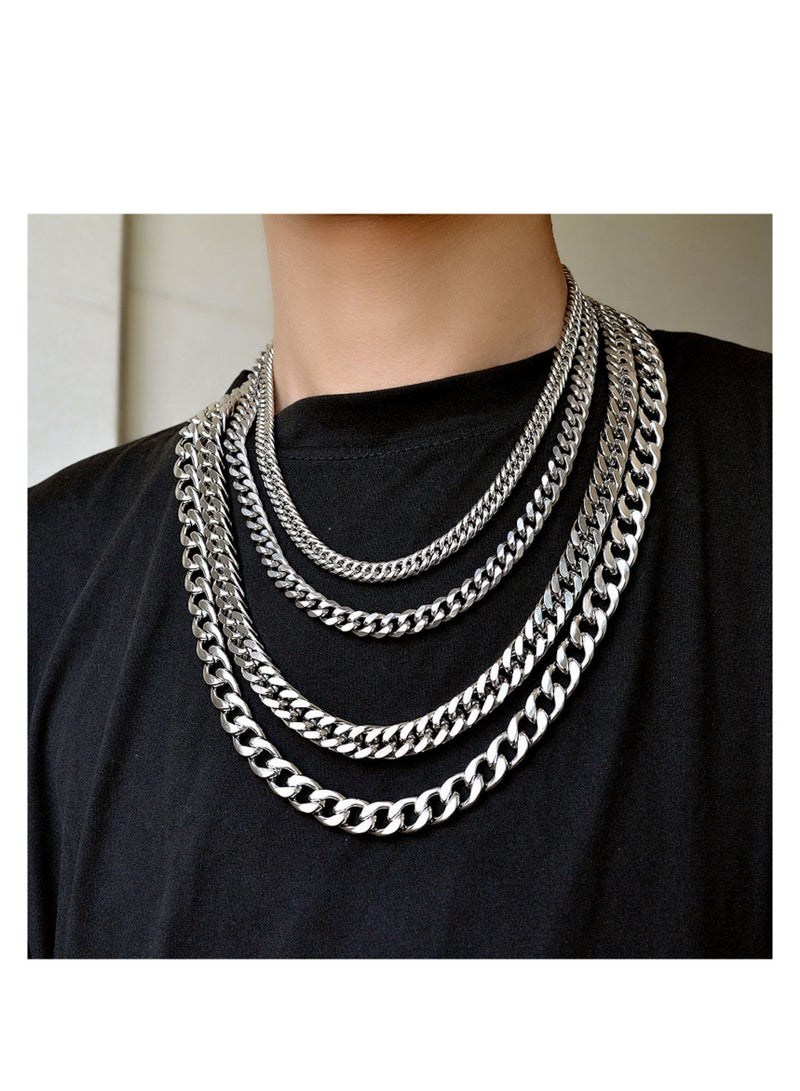 Hip-Hop Punk Necklace Titanium Steel Urban Street Style, Statement Collarbone Chain, Bold & Eye-Catching, Sturdy Stainless Steel Construction, Hip Hop Singer, Couple Necklace - Image 1