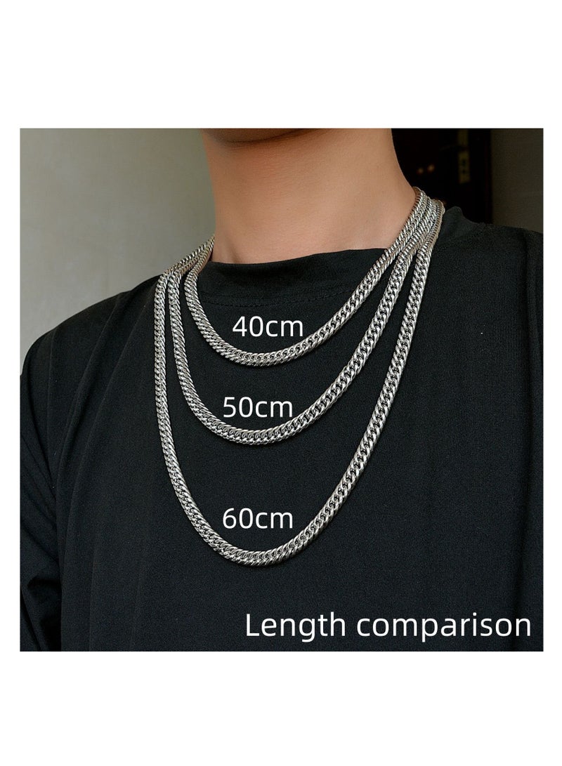 Hip-Hop Punk Necklace Titanium Steel Urban Street Style, Statement Collarbone Chain, Bold & Eye-Catching, Sturdy Stainless Steel Construction, Hip Hop Singer, Couple Necklace - Image 4