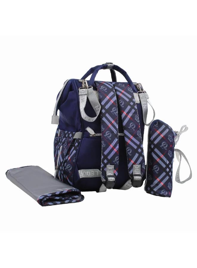 LeQueen Diamond 8th Special Edition Soft Waterproof Diaper Bag - Navy Blue - Image 2
