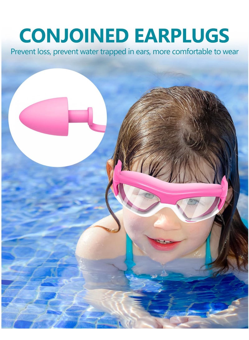 Y&D Kids Swimming Goggles, Swim Goggles Wide Vision Waterproof Premium Glasses Diving Anti Fog No Leaking UV Protection-with Case, Nose Clip Ear Plugs for Girls Boys - Image 3