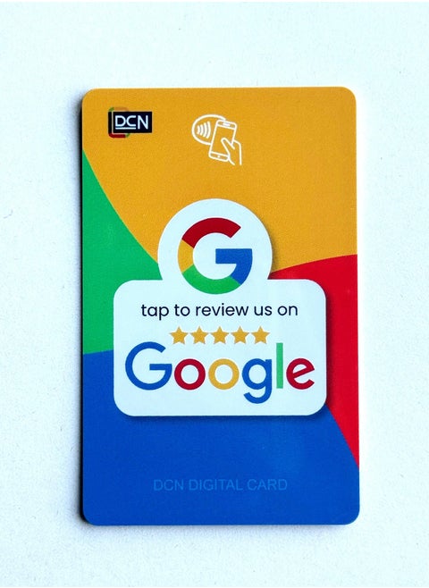 NFC Google Review Card – Tap & Share | Instantly Activated with Your Google Review Link | Smart Contactless Business Review Card | PVC Durable & Waterproof (Pack of 02)