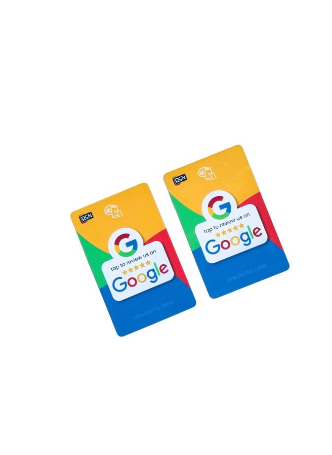 Generic - NFC Google Review Card – Tap & Share | Instantly Activated with Your Google Review Link | Smart Contactless Business Review Card | PVC Durable & Waterproof (Pack of 02) - Image 1